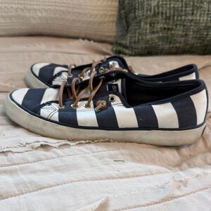 Sperry Black and White Striped Sneakers